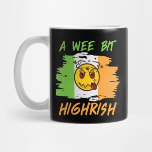 A Wee Bit Highrish Stoner Emoji Irish Flag Mug